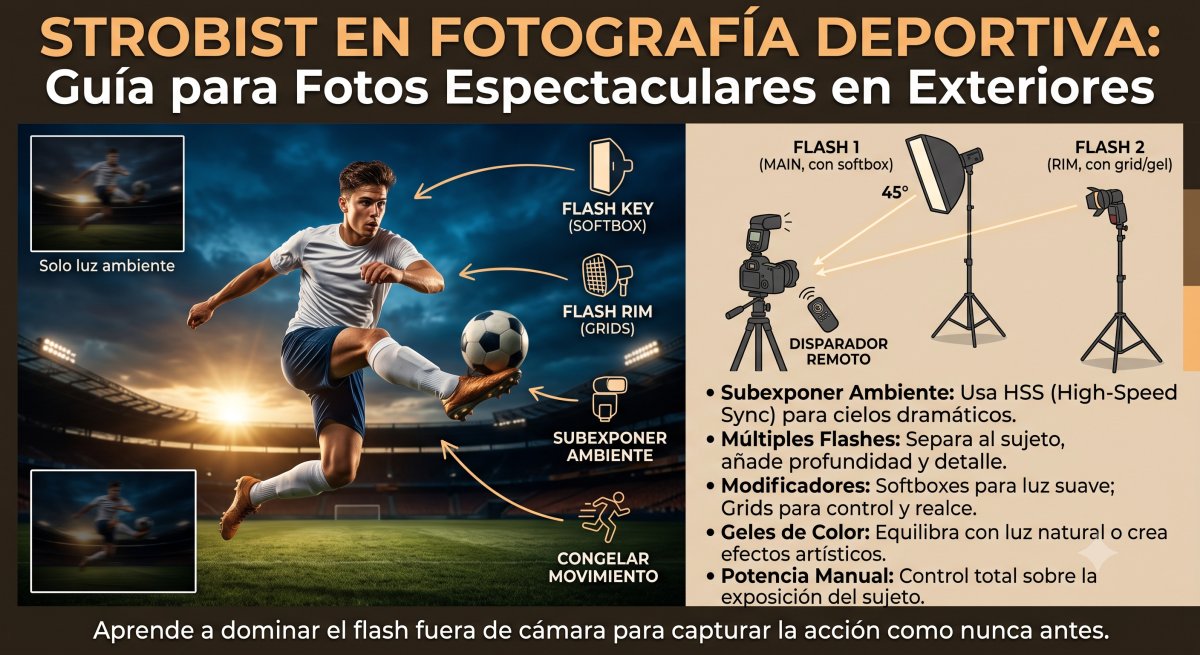 Strobist en Fotografía Deportiva: Cómo Usar Flash en Exteriores para Fotos Espectaculares